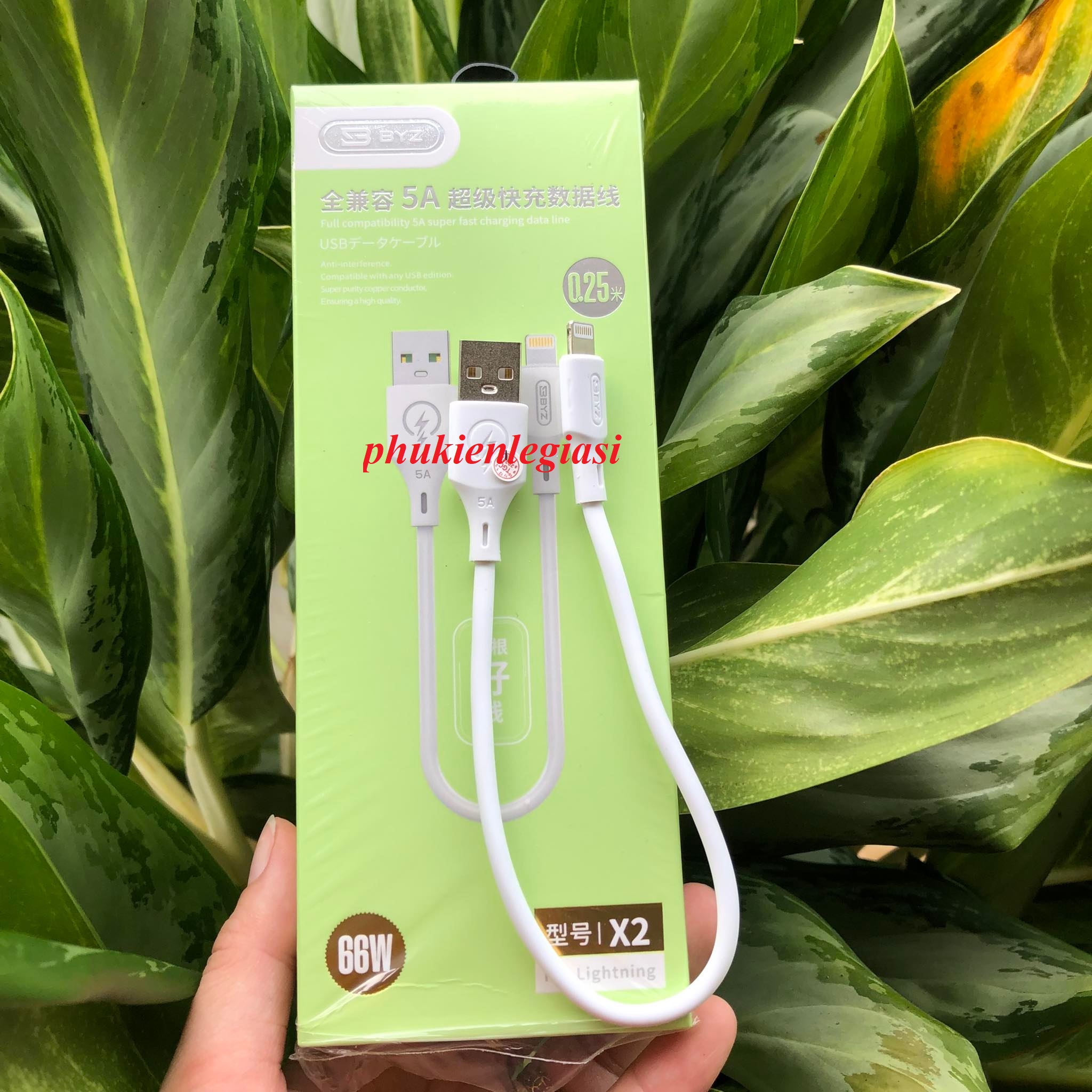 Cáp sạc ngắn 25CM BYZ X2 các đầu micro usb type c Iphone