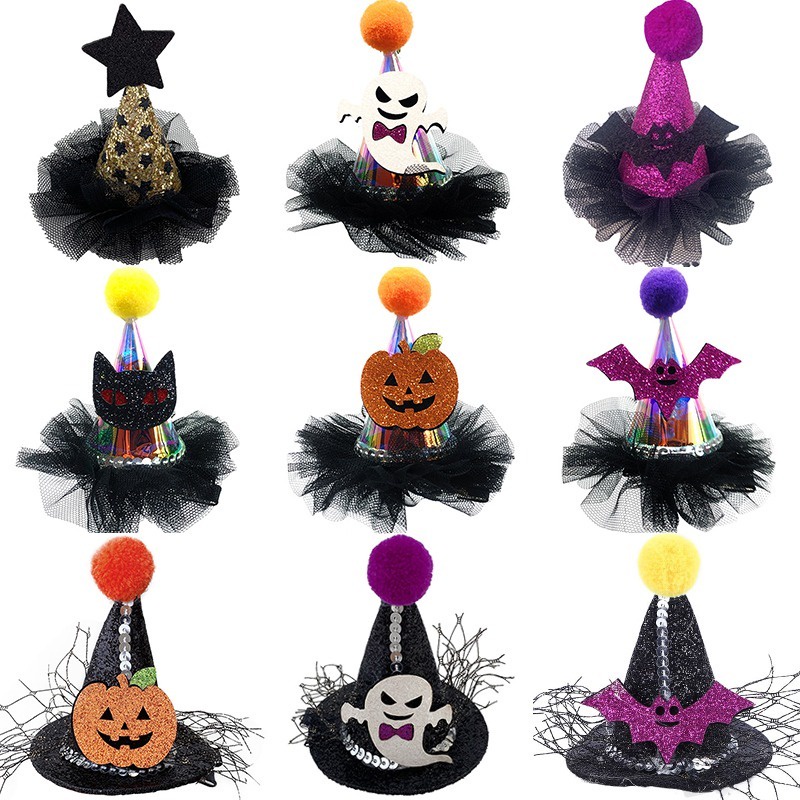 Kẹp Tóc Đính Nơ Trang Trí Lễ Hội Halloween Mới