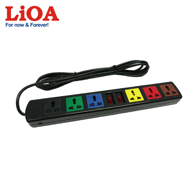 Ổ cắm kéo dài đa năng LiOA 6D52N (5m x 6 ổ cắm)
