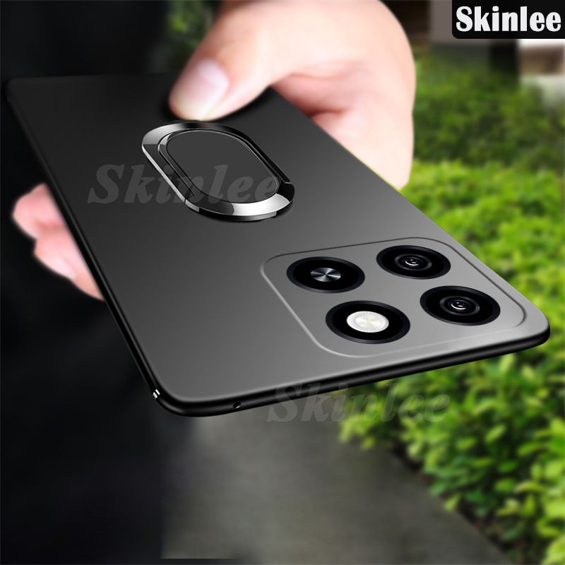 Phone case For ZTE Blade A55 A35 Back cover Finger Metal Ring Kickstand Car Holder Matte Soft Silicone Cover For ZTE Blade A55 Blade A35 Cover cases