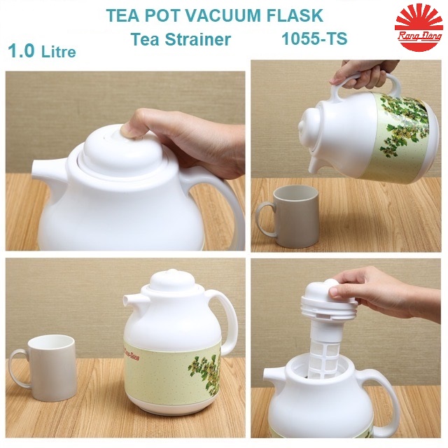 Phích ấm pha trà có phin lọc Rạng Đông 1 lít 1055 TS