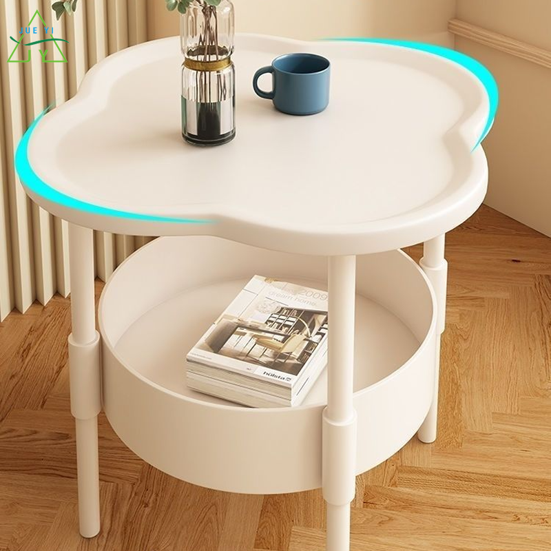 KS Creative small coffee table modern simple table living room mobile storage rack cream style sofa side cabinet flower side table