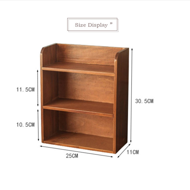 Solid wood cosmetics storage rack tabletop cup sample storage box multi-layer wood vintage shelf display shelf save space wood