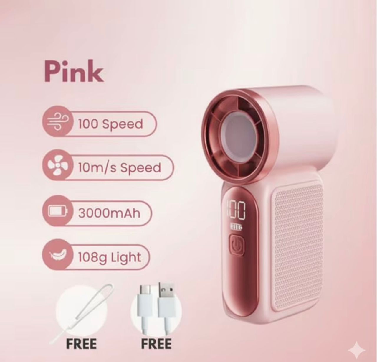 Draagbare mini handventilator oplaadbaar voor op reis_voghion.com