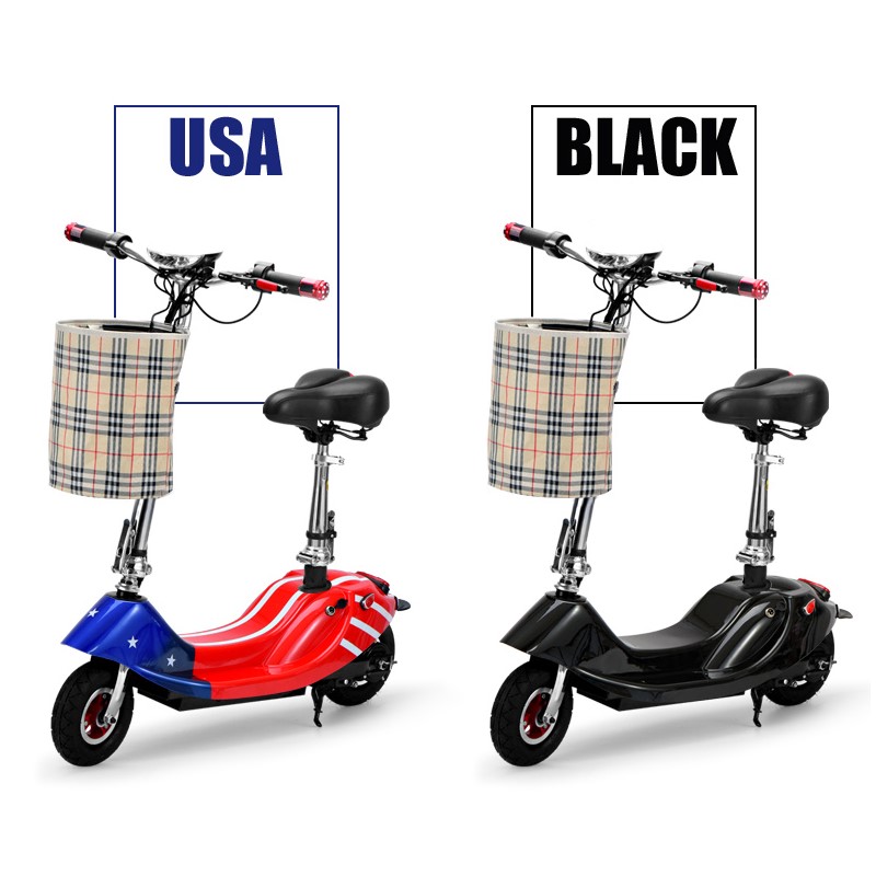Xe Điện Gấp Gọn Mini E-SCOOTER bánh 8icnh (Ác Quy 24V-12A/ Có Giảm Sóc Trước)