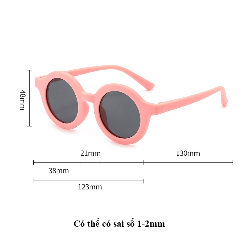 [Nhiều màu] Mắt kính râm trẻ em trai gái phân cực tròn Polarized 6054