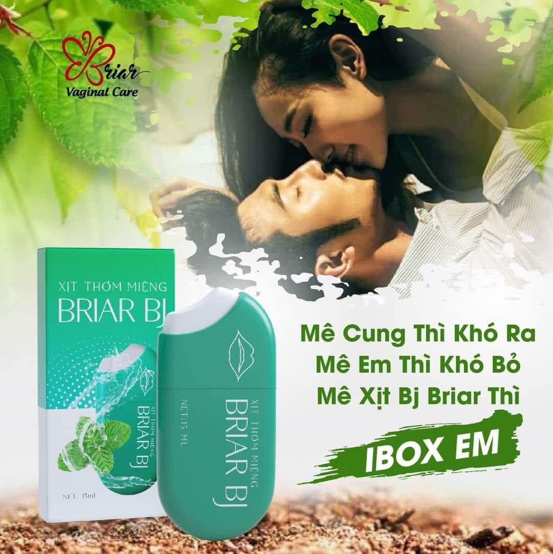 [siêu phẩm phòng the] Xịt thơm miệng Briar thơm mát tự tin gần ngau hơn ( Che tên sản phẩm khi giao)
