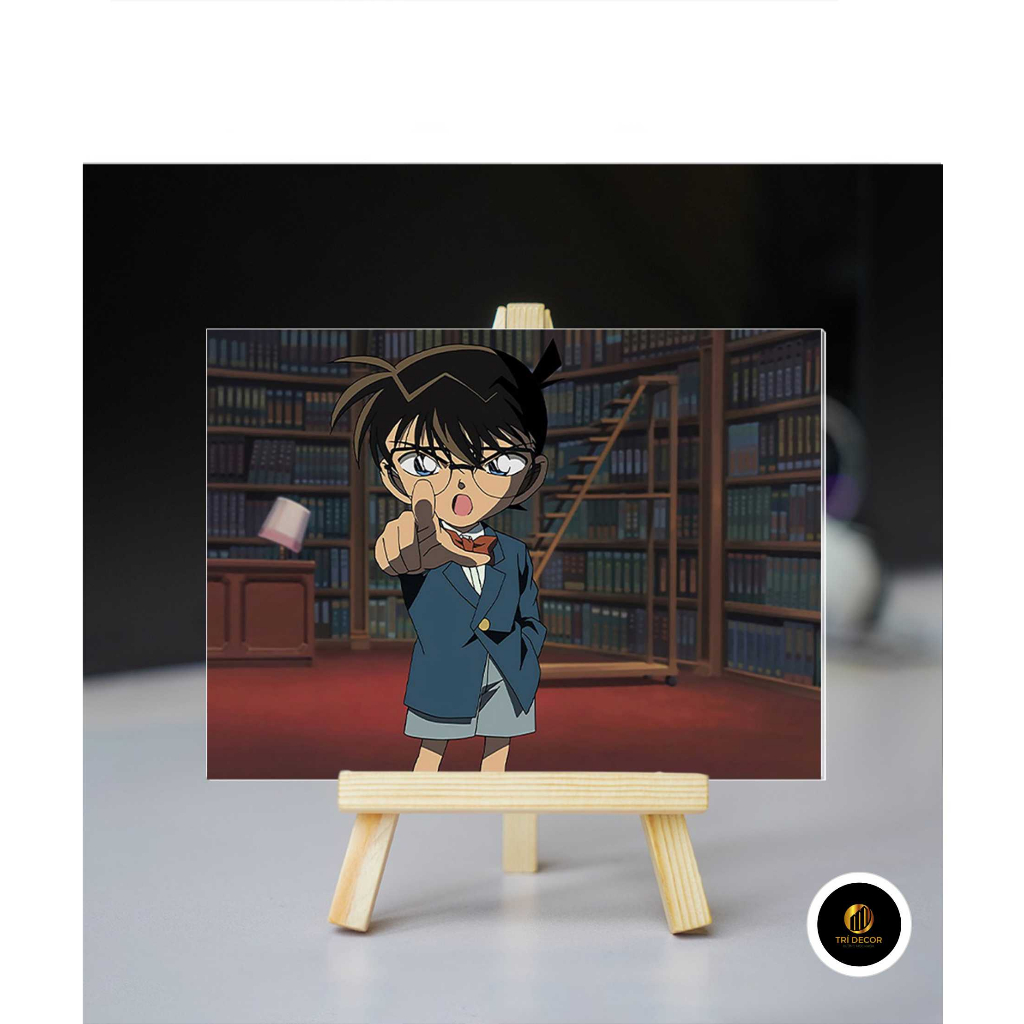 Tranh kính trang trí thám tử lừng danh conan anime