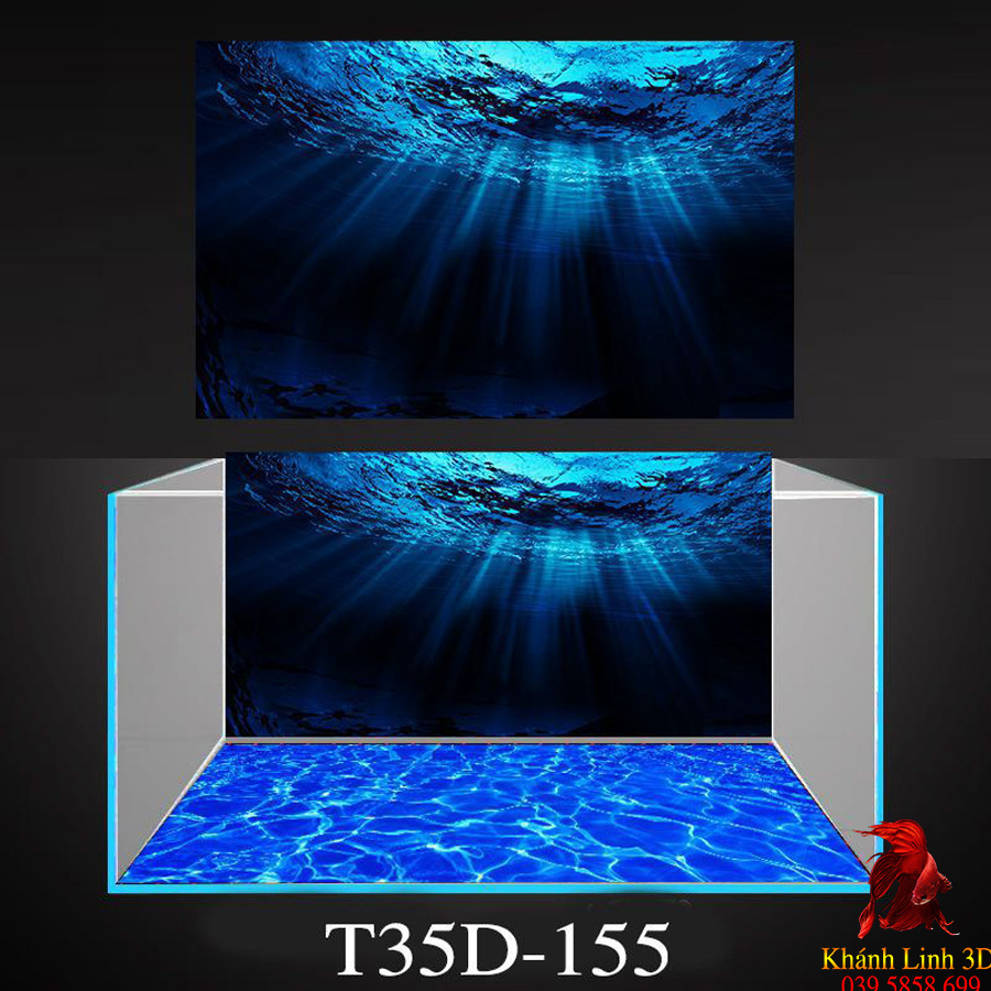 Tranh 3D dán bể cá mẫu Biển dán đáy bể cá siêu đẹp, tích hợp keo sẵn trên bề mặt tranh in công nghệ UV, kích thước tranh đa dạng theo yêu cầu bể