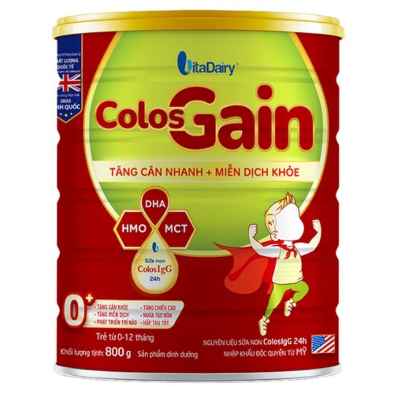 Sữa colos gain 0+ 800g còn mã qr(quét mã qr tích điểm đổi quà)