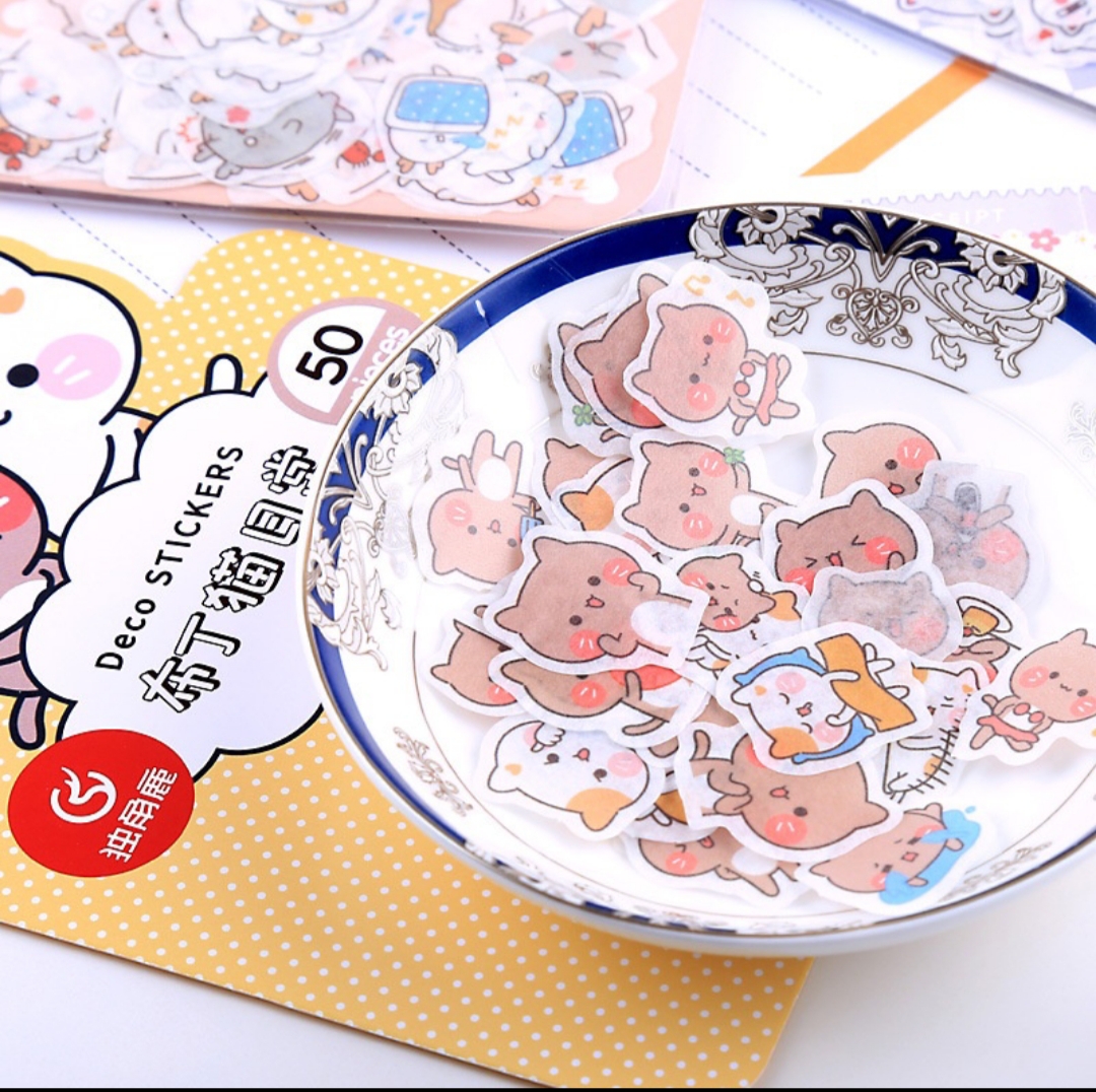 Sticker gói 50 hình con vật dễ thương
