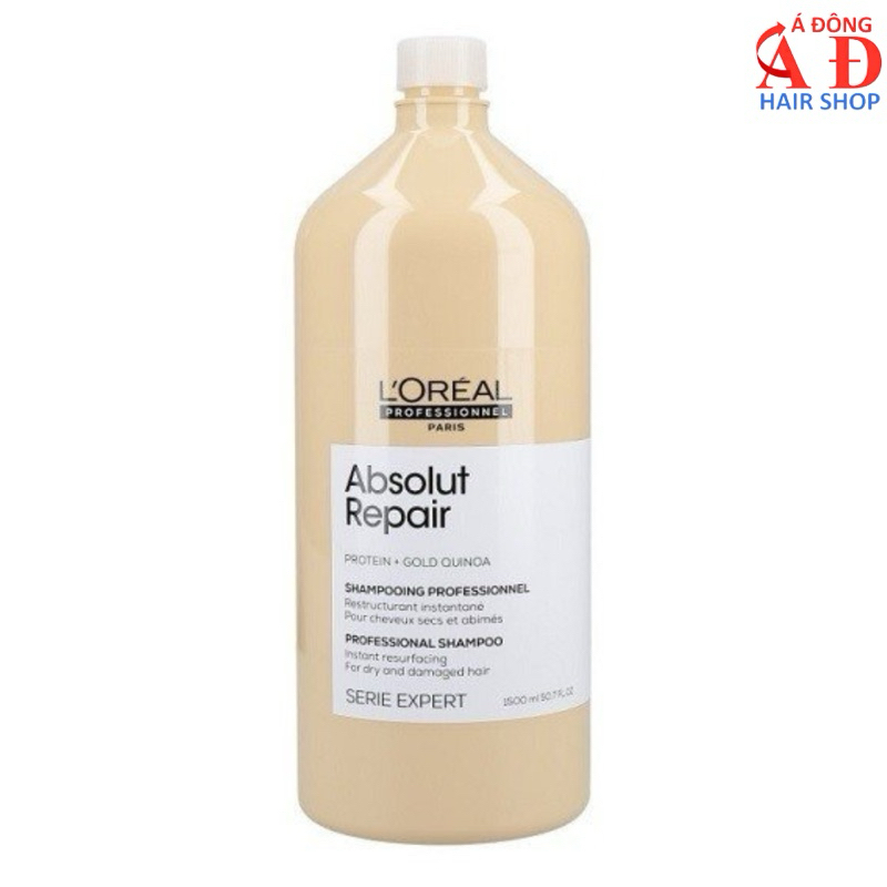  Loreal  Dầu gội xả hấp dưỡng L'oreal Absolut Repair Golden "vàng" phục hồi tóc hư tổn New 