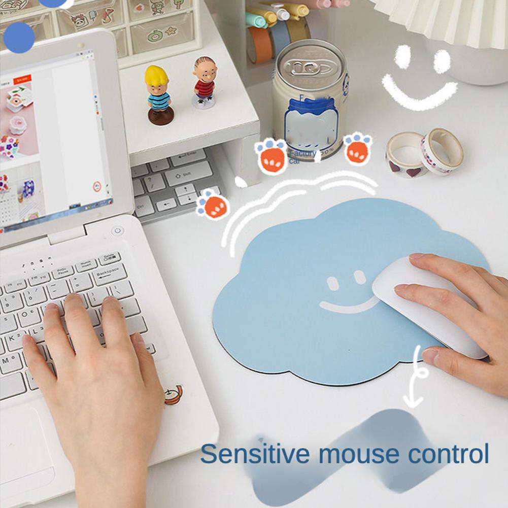 Cloud Mouse Pad Minimalist Mouse Notebook Cute Advanced Pad Mouse Female Office Home Q8I1