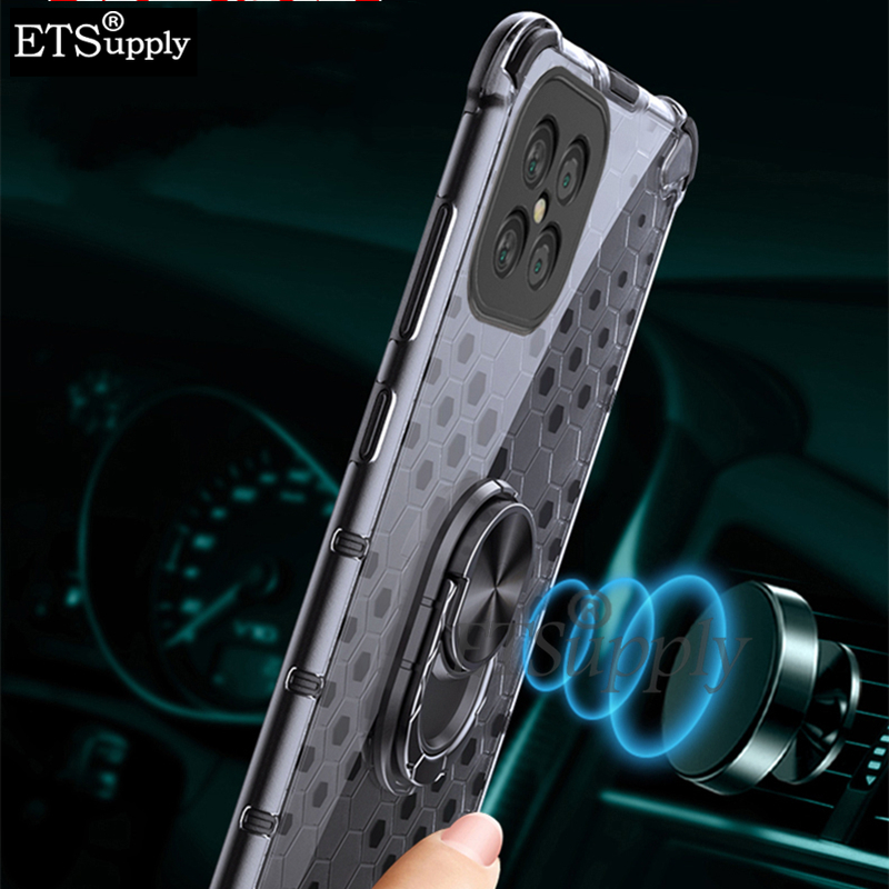 Phone%20case%20Honor%20X9C%20Clear%20Honeycomb%20Design%20Rugged%20Silicone%20Armor%20Shockproof%20Kickstand%20Holder%20Back%20cover%20Honor%20X9C%205G%20-%20Image%207