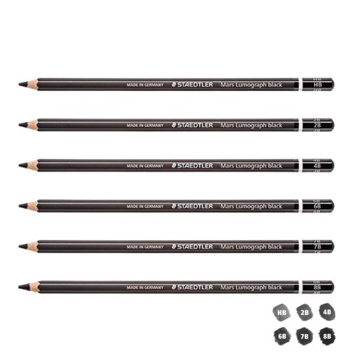 [Space Art Store] Bút Chì STAEDTLER Mars Lumograph Black (bút lẻ)
