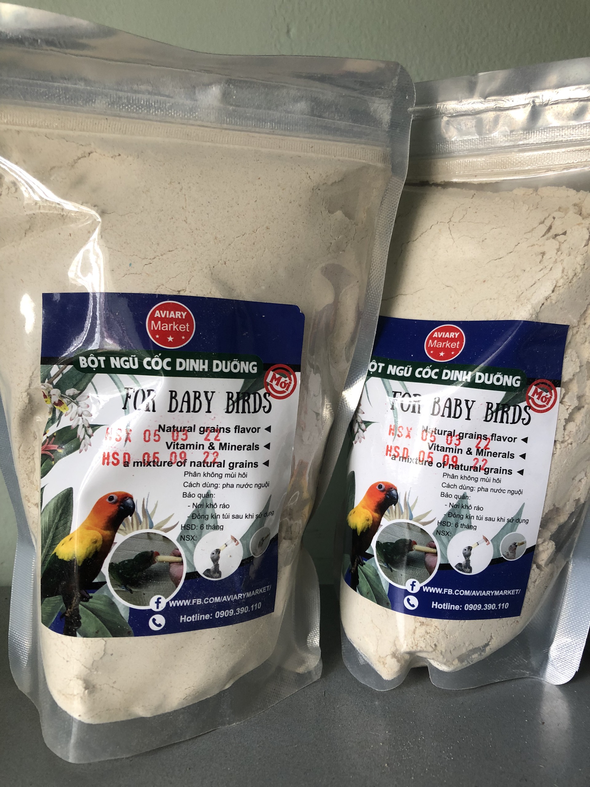 Bột vẹt non túi 500g