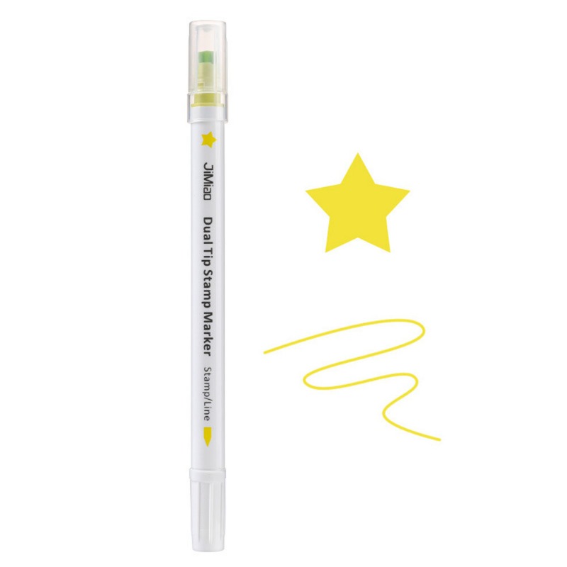 Magic Seal Double-Headed Marker DIY Creative Drawing Student Color Handbook Highlighter School Office Stationery Supplies