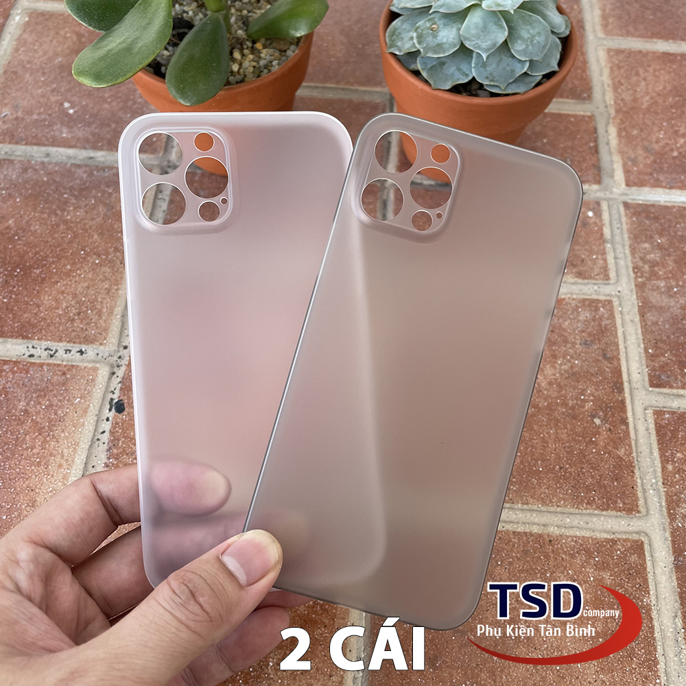 Combo 2 Ốp Lưng Trong Nhám Unibody iPhone 12 Pro Siêu Mỏng