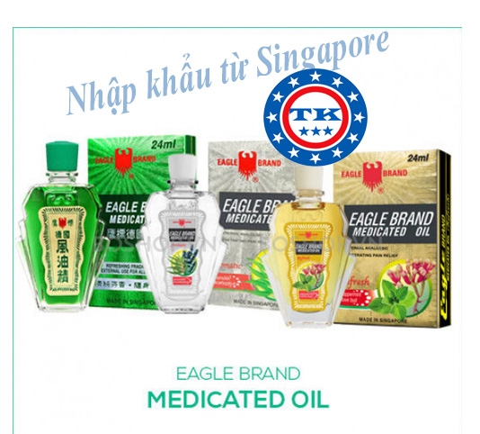 (HCM)Dầu gió xanh hiệu con ó 24ml - Singapore