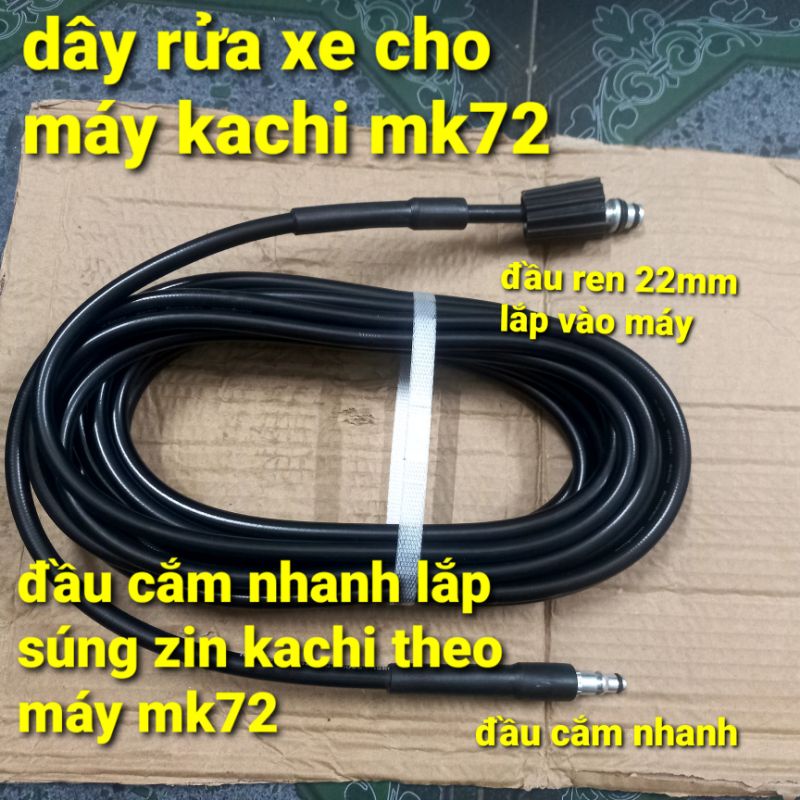 dây rửa xe cho máy kachi mk72, mk73 ( ren + nhanh )