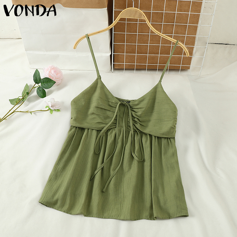 VONDA%20Women%20Korean%20Casual%20Flower%20Slant%20Shoulder%20Lantern%20Sleeve%20Tank%20(Korean%20Floral)%20-%20Image%205