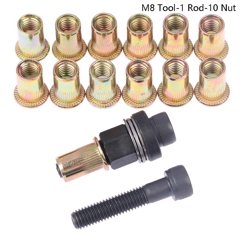 M6 m8 rivet nut guns manual riveter stainless steel column hexagon nuts am6ss am8ss diy drill rivet outer hexagon pull rod