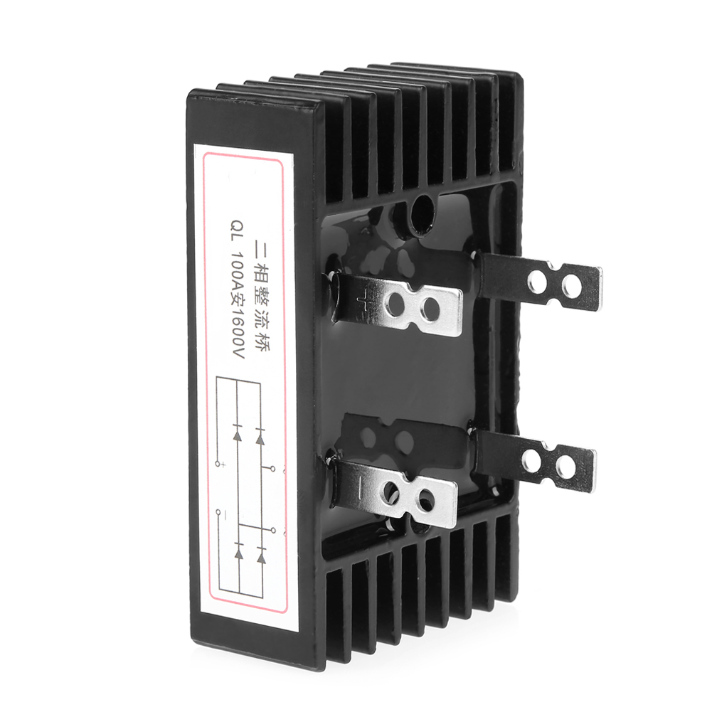 Bridge Rectifier Easy Installation Stable Performance Bridge Rectifier 2-Phase Good Heat Dissipation Work for Industrial Equipment Factory Power Supply