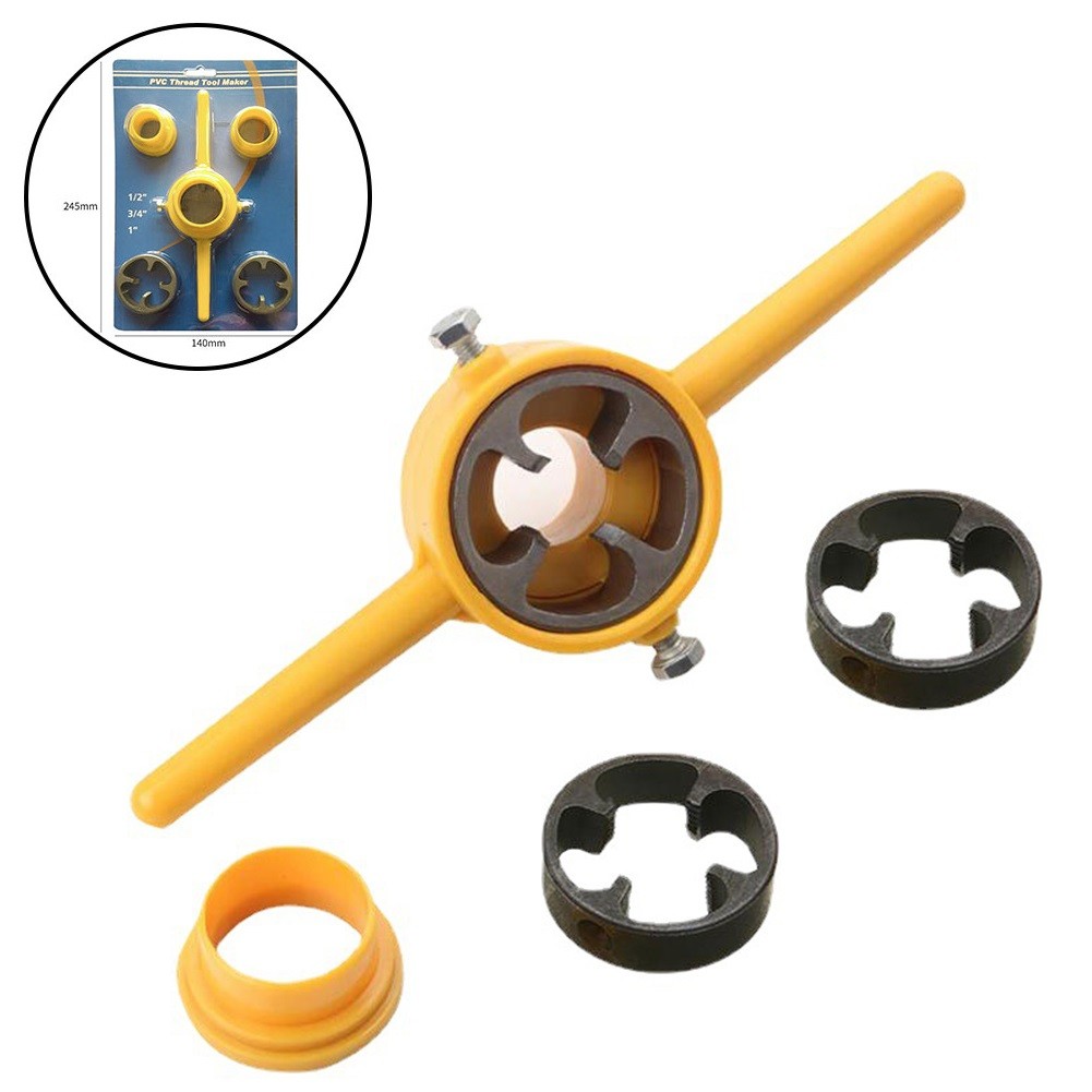 Easy to use 6pcs Manual Pipe Threader Tool for Plumbing PVC Thread Maker