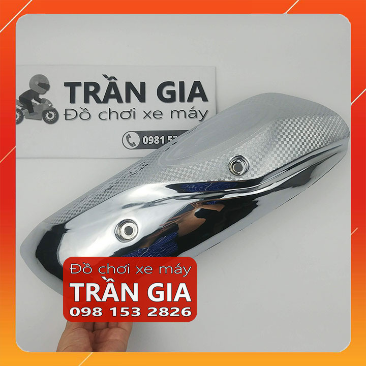 Ốp pô xe lead 2017-2018-2019-2020-2021 chụp che bô xi inox crom - phụ kiện trang trí