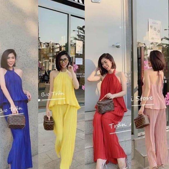 Sét bộ dài yếm dạo phố siêu xinh-HC