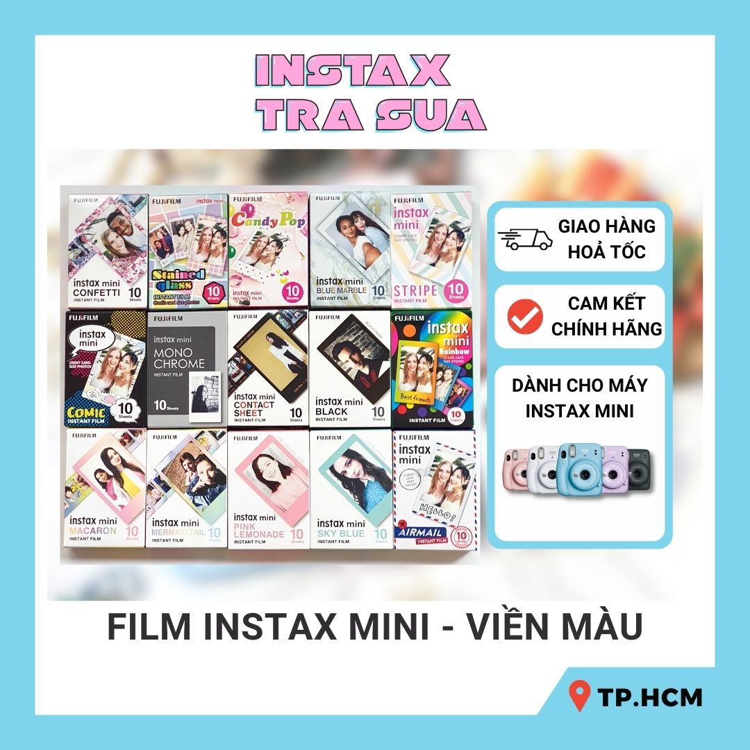 [HCM] FILM INSTAX MINI - VIỀN HÌNH CÁC LOẠI (hàng chính hãng Fujifilm Instax) - Date cao