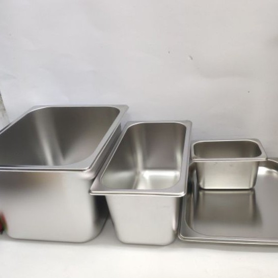 Khay Inox Đựng Thực Phẩm Đựng Thạch Topping Size GN 1/9