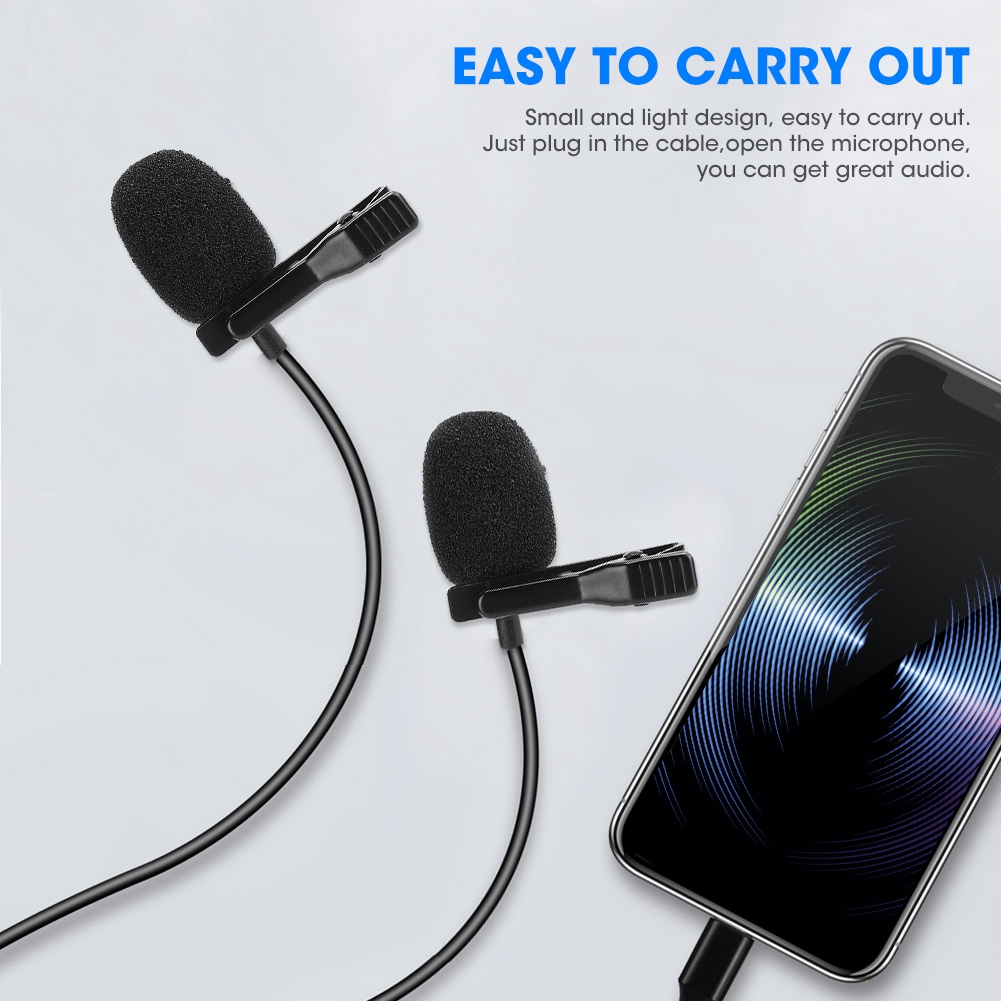 Mini Microphone Lavalier Phone Microphone for Mobile Phone iOS Android Karaoke