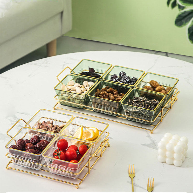 Transparent frame dried fruit bowl fruit bowl nut dried fruit bowl snack tray storage box tea snacks.
