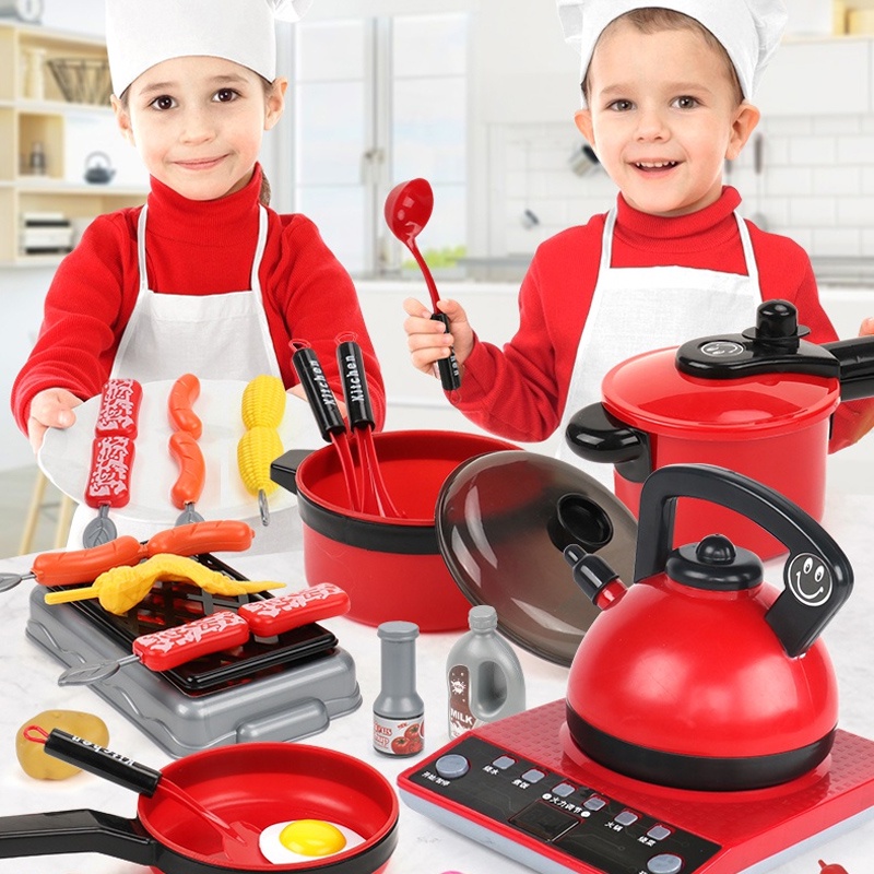 Pretend Play Toy Pots And Pans Toddler Play Kitchen Accessories