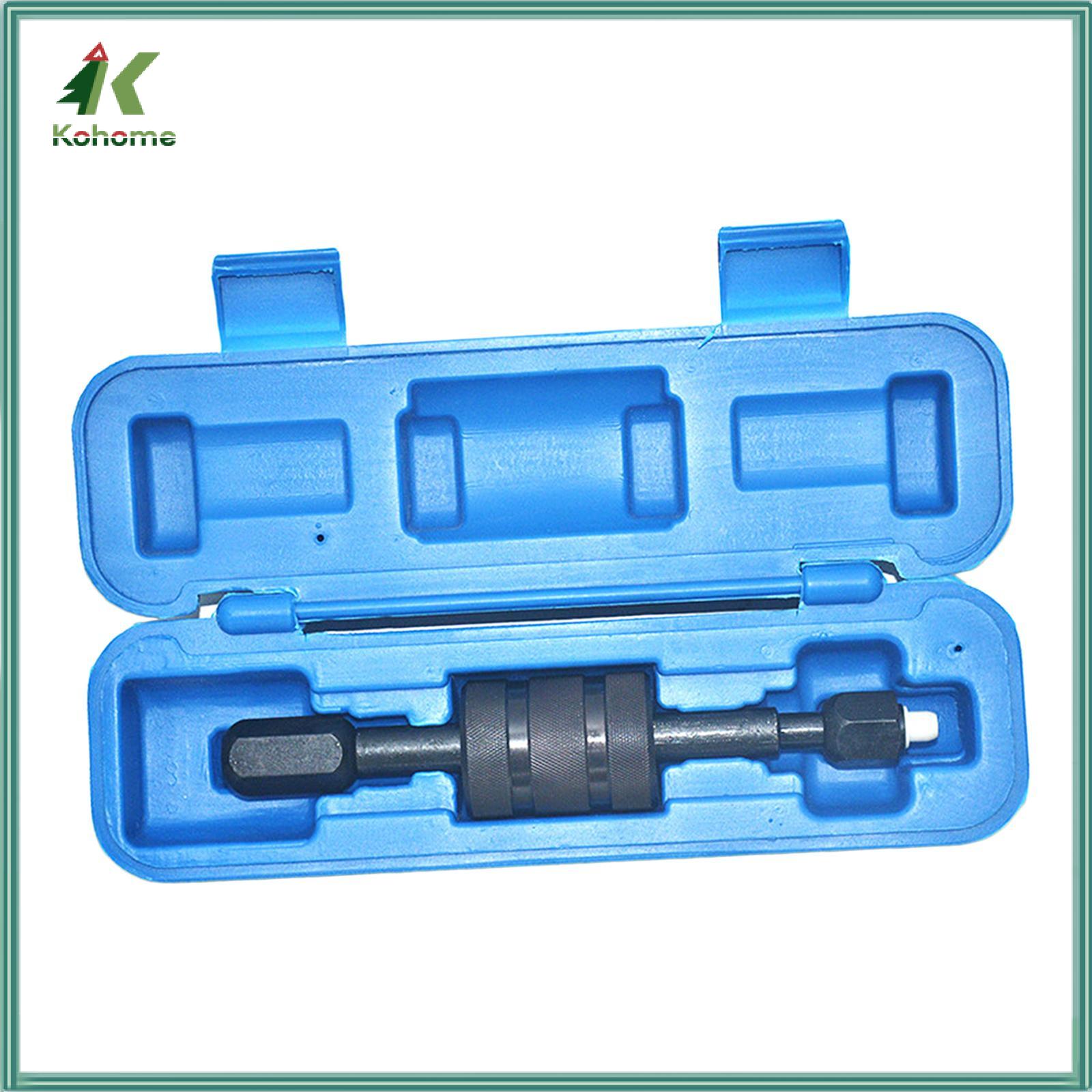 Kohome Diesel Injector Puller Tool with Slide Hammer, Fuel Injector Remover with M8 M12 M14 Thread Adapters