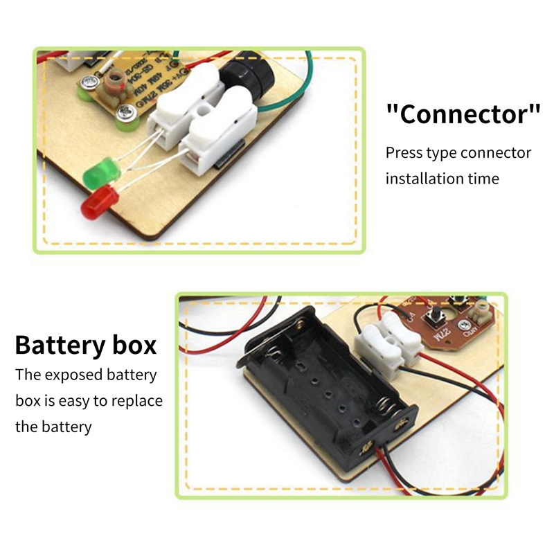 【Beverly】-STEM Kits, Learn Morse Code, Build a Telegraph Machine, Electric Circuit Experiment, Electricity Kit(No Battery)