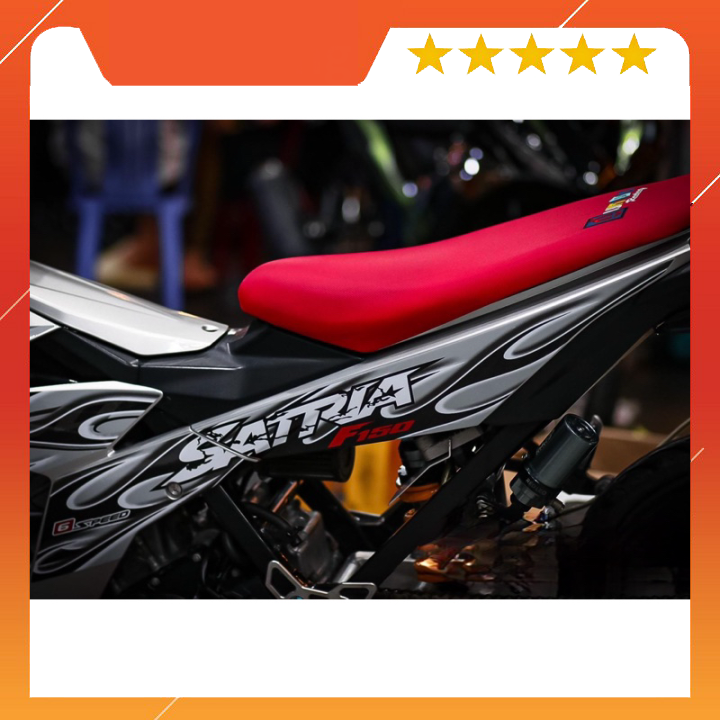 Tem rời satria lửa full bạc đen