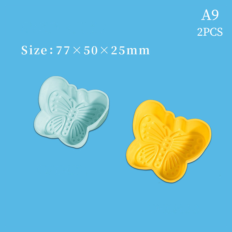 2Pcs/Set Silicone Cake Cup Mold 3D Round Square Heart Shape Cake Cup Muffin Cupcake Kitchen Bakeware Maker DIY Cake Decor Tools.