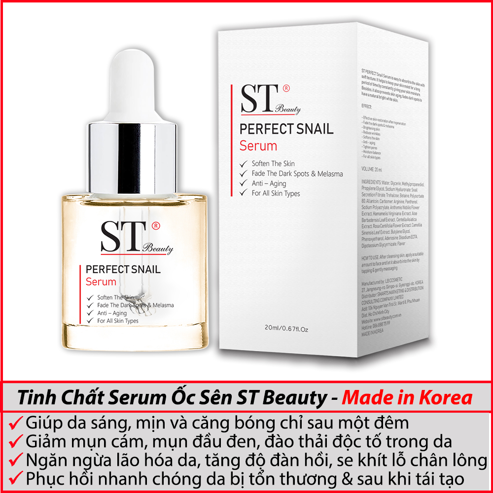 COMBO 3 Sữa rửa mặt + Serum ốc sên + Kem face ST BEAUTY