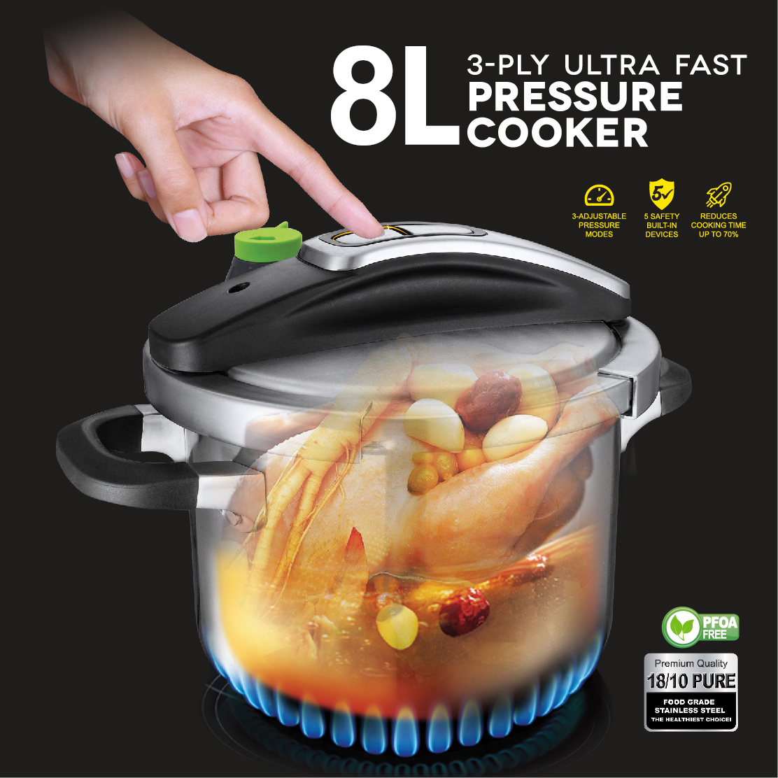 Ply Asd Pressure Cooker Recipes ASD 3-Ply Ultra Fast Pressure