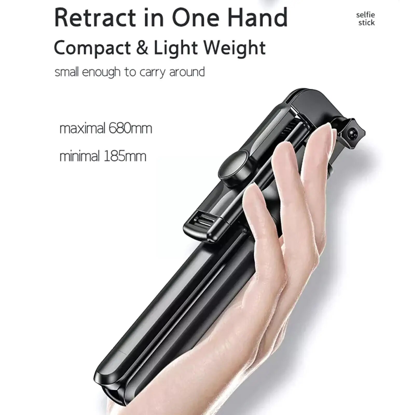 Jomaa Wireless Bluetooth Selfie Stick Tripod Foldable Bracket Bluetooth Remote Control Outdoor Anti-Shake Stabilizer for Cellphone Vlogging