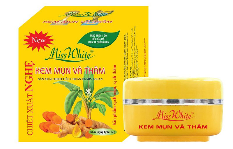 Kem Nghệ Miss White Sạch Mụn Và Ngăn Ngừa Sẹo Thâm