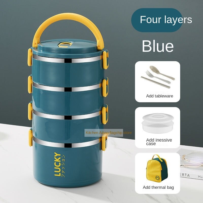 Hộp cơm văn phòng giữ nhiệt inox 304 không gỉ giữ nhiệt tốt hộp cơm trưa hộp cơm giữ nhiệt cao cấp nhiều ngăn kèm túi a