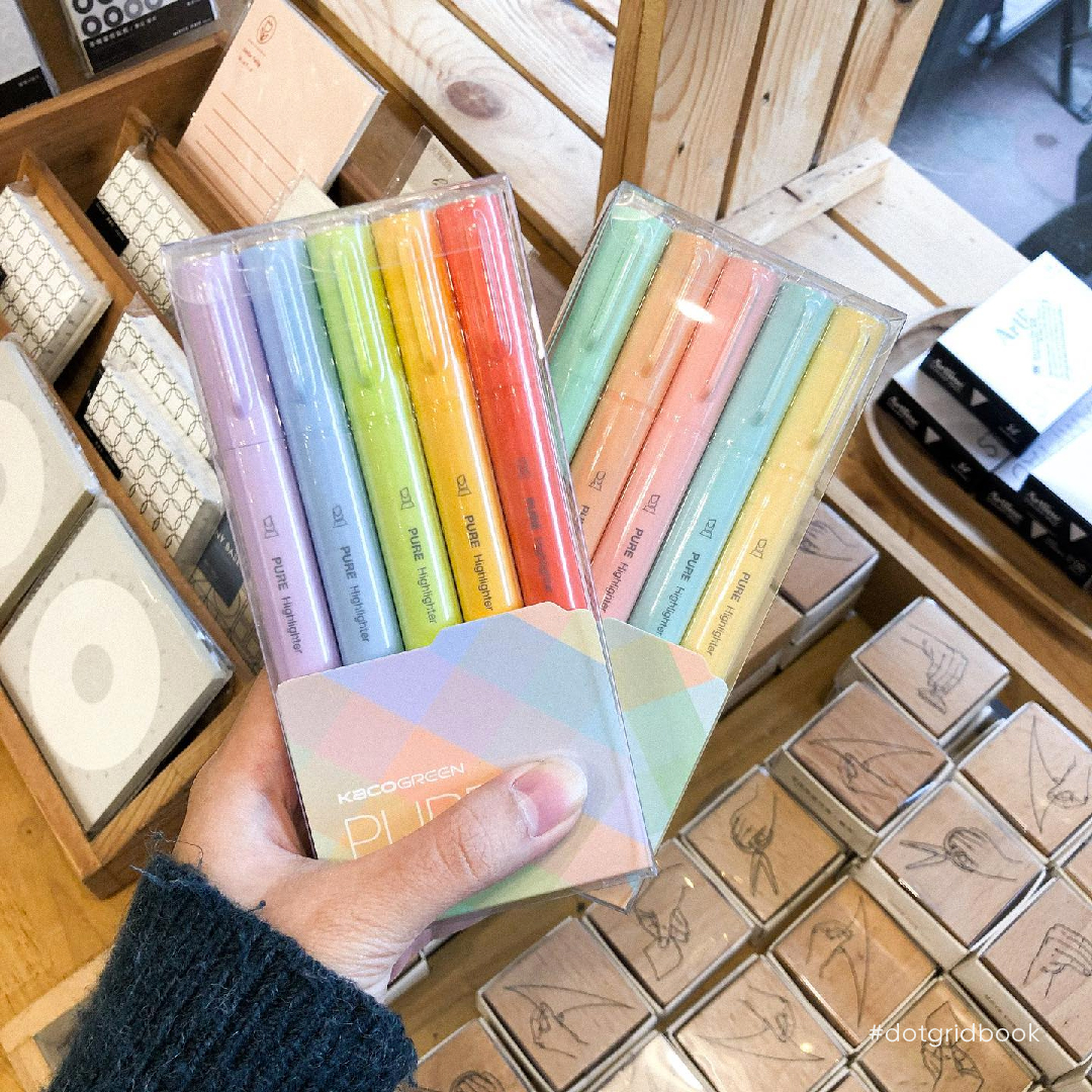 Bộ 05 bút Highlight Plastic KACO H Pastel mẫu 02
