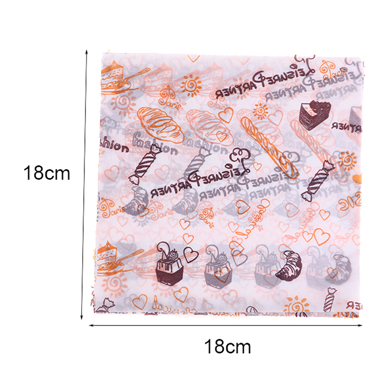 50 Sheets Bento Cake Box Pad Paper Burger Cake Oil Proof Paper Plate Paper. 