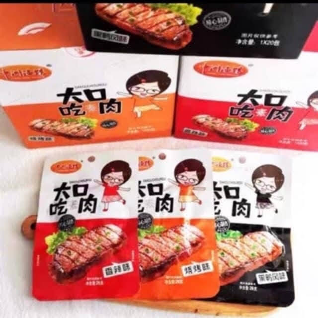 Combo 20 gói thịt bò nướng bbq chay chay cay cay siêu ngon
