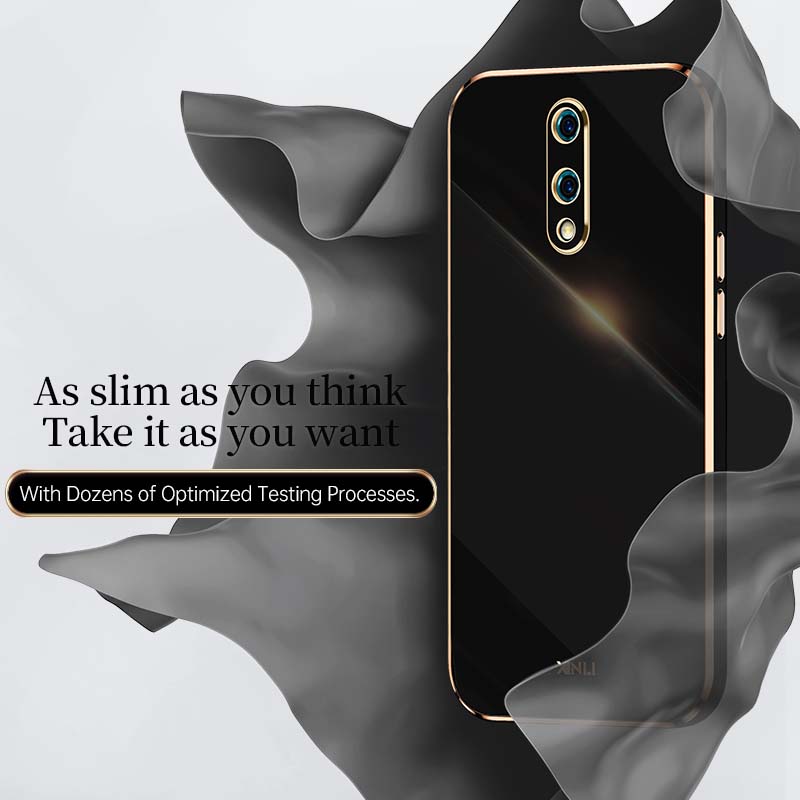 Ốp Điện Thoại Cho OPPO Realme X K3 Realme XT Realme X2 K5, Ốp Lưng Mềm TPU Mạ Điện Mặt Thẳng 6D Pha Lê Sứ