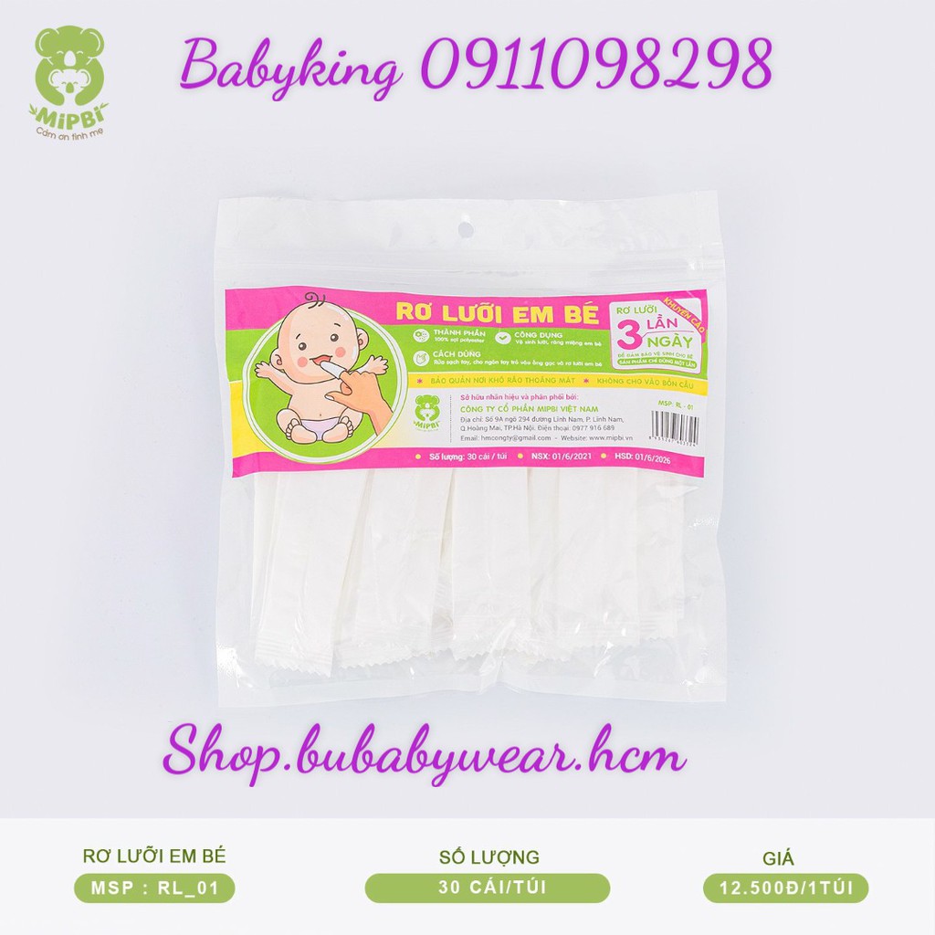 Rơ lưỡi em bé Mipbi