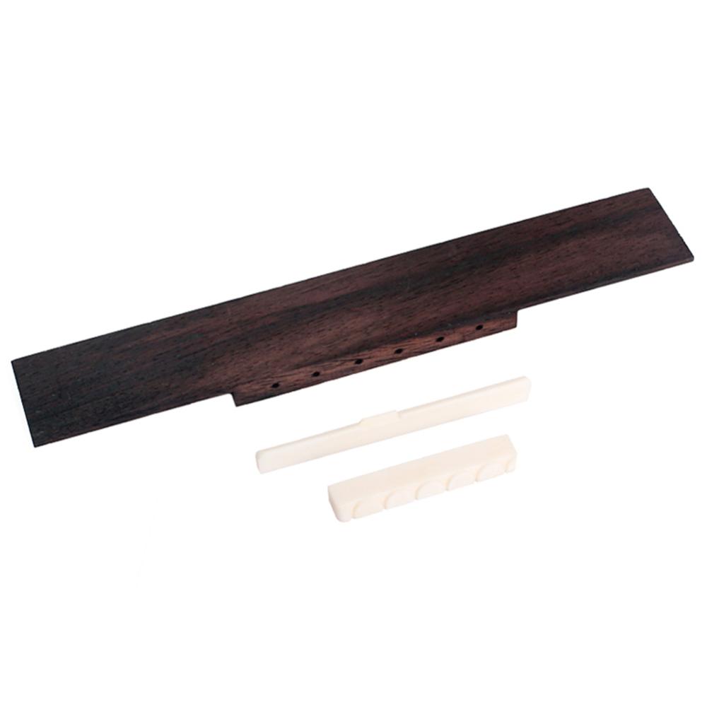 Xương gia súc ngựa kê Dây Guitar Trọng lượng nhẹ trên và dưới dây đàn ghi ta Nuts thay thế ngựa đàn guitar Nut yên Kit bền cho những người yêu thích guitar